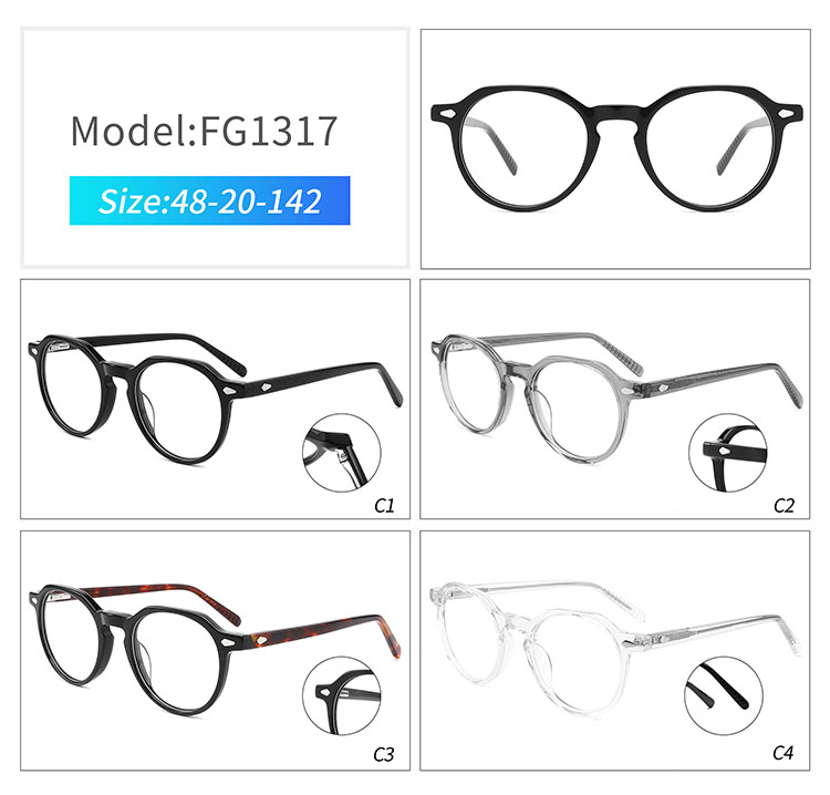 FG1317- handmade acetate eyeglass frames FG1317- monturas de gafas de acetato hechas a mano