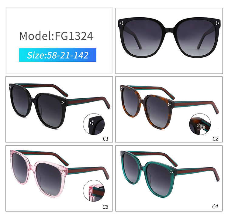 FG1324-gafas de sol cuadradas para hombre