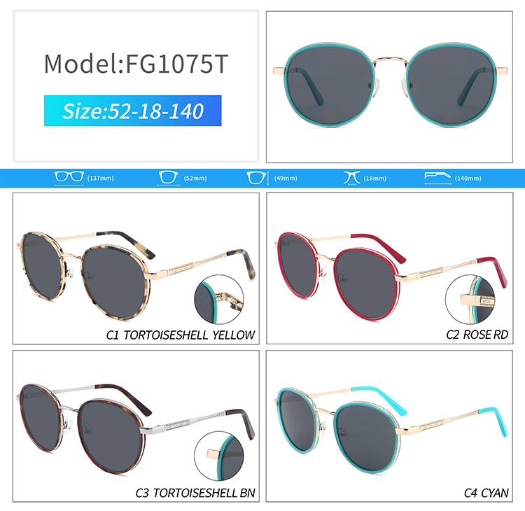 FG1075-gafas de sol redondas mujer
