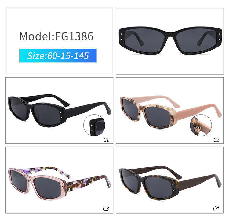 FG1386-gafas de acetato negro