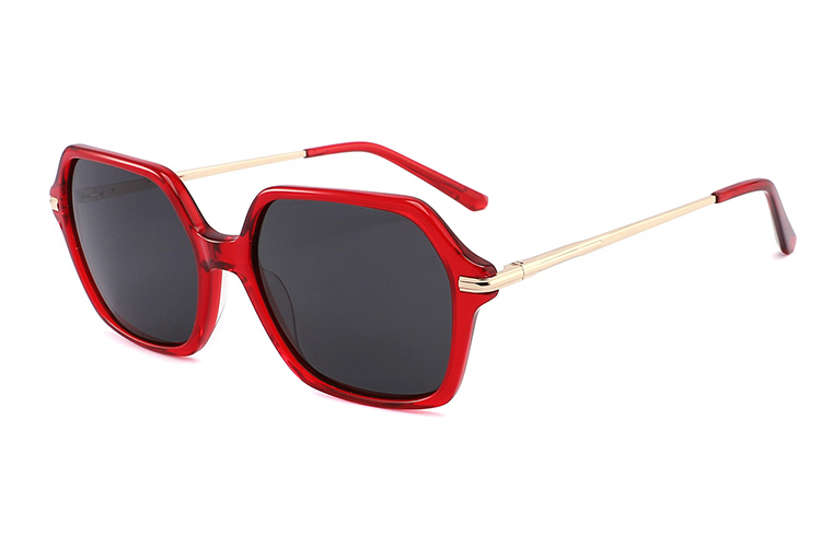 Gafas de sol de metal de acetato-ZD8828T