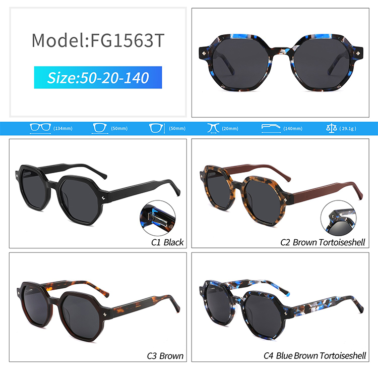 FG1563-Gafas de sol unisex con logotipo personalizado.