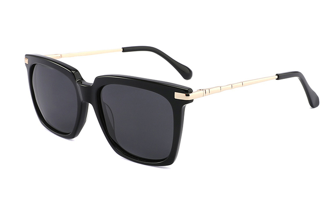 Gafas de sol cuadradas retro de acetato y metal-ZD8813T