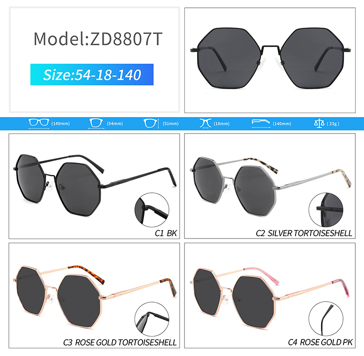 ZD8807-gafas de sol hombre metal