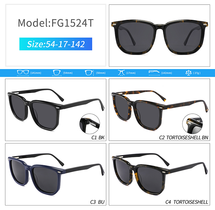 FG1524-gafas de sol cuadradas para hombre