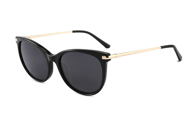 Gafas de sol vintage de metal y acetato con forma de ojo de gato-ZD8829T