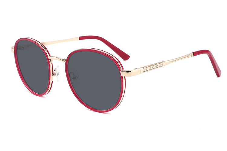Gafas de sol de metal de acetato-FG1075T