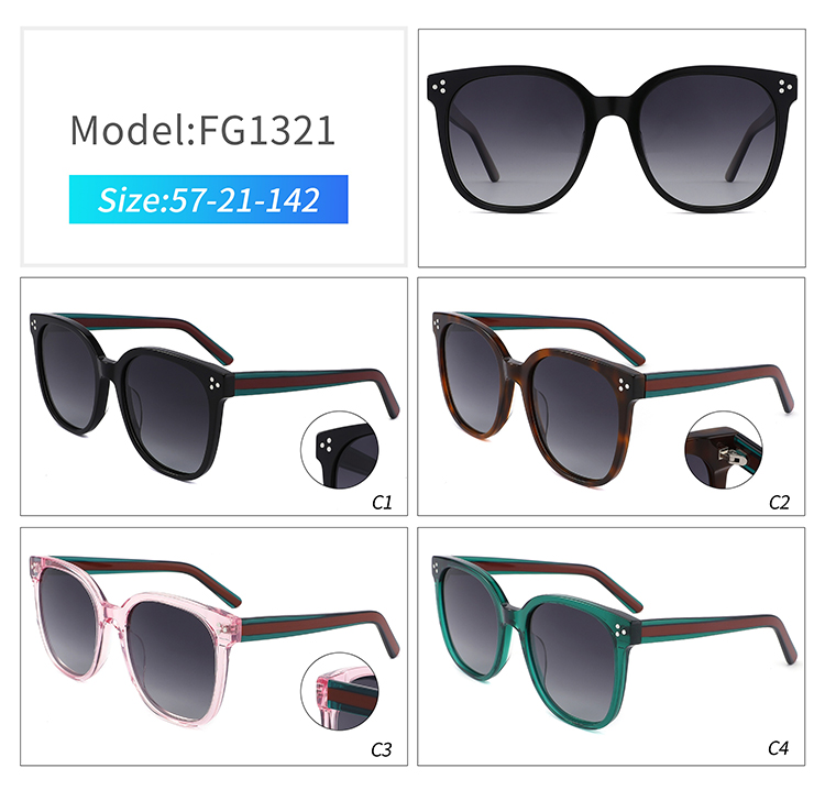 FG1321-gafas de sol cuadradas de acetato