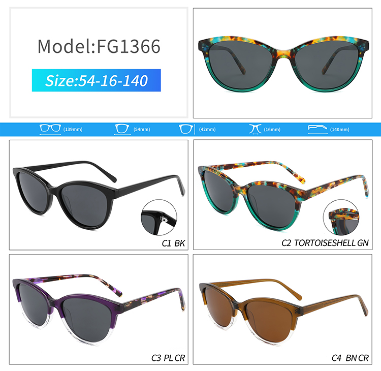 FG1366-gafas de sol de material acetato