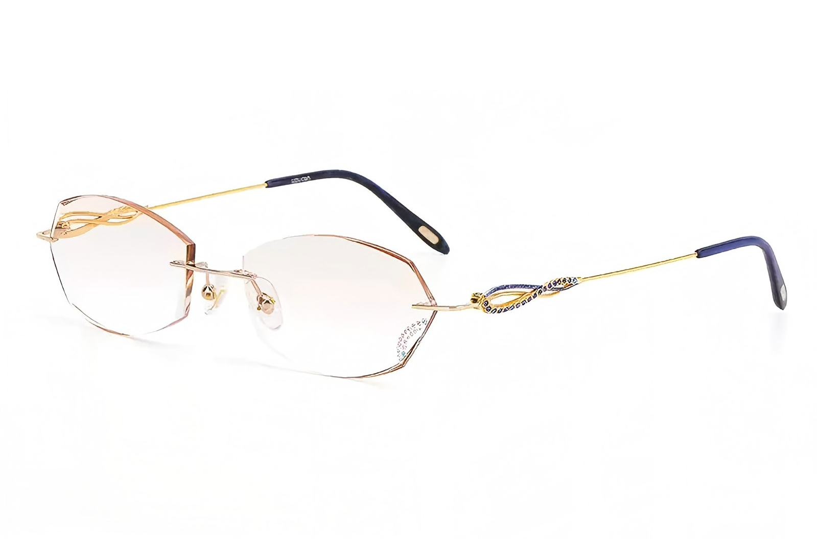 Gafas sin montura con lentes de corte geom&eacute;trico