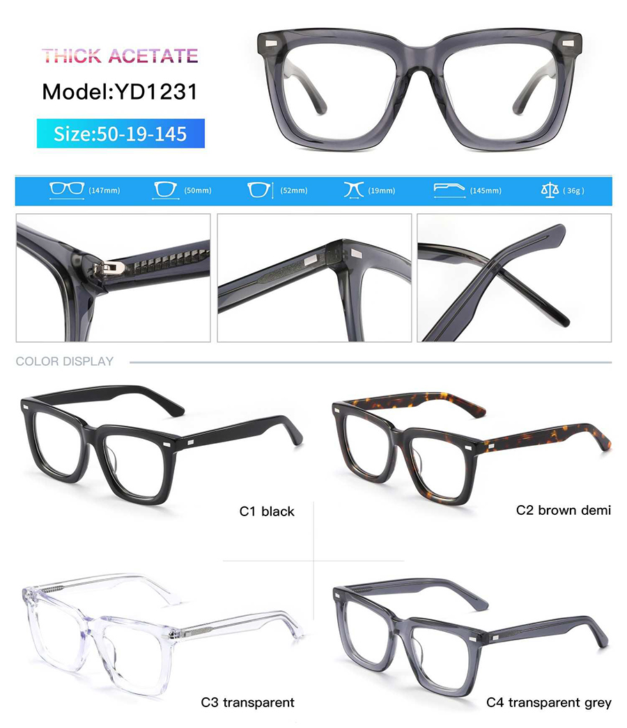 monturas de gafas retro para hombre YD1231