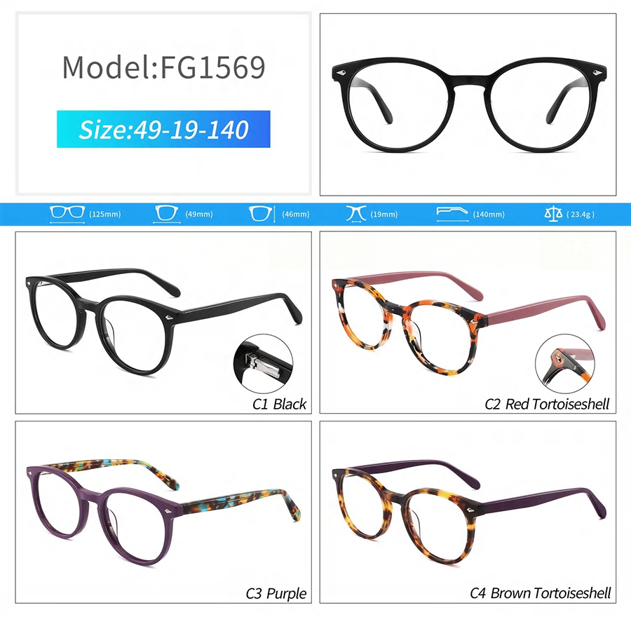 monturas de gafas turquesa FG1569