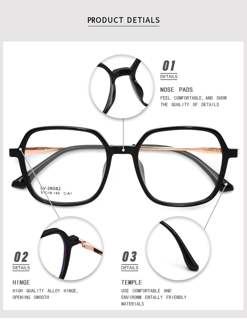 Gafas con montura cuadrada