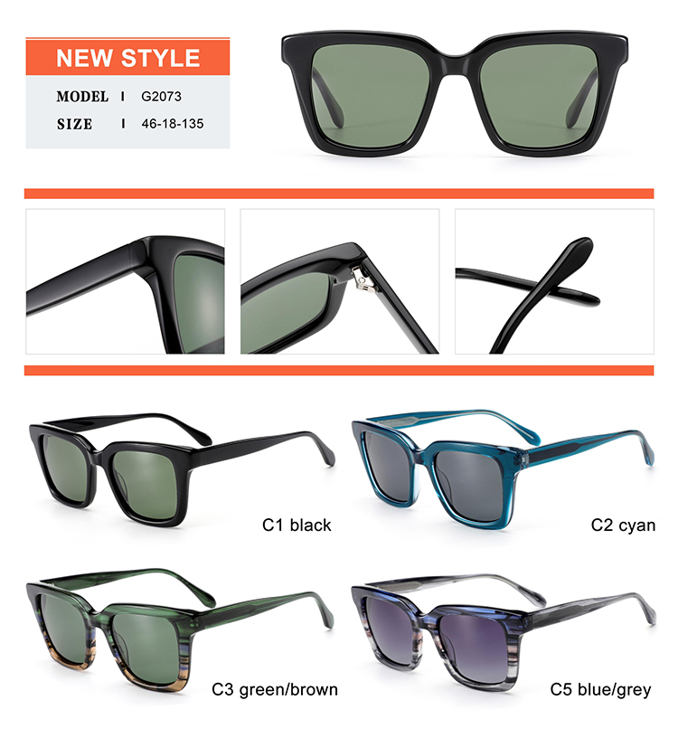 Detalles de gafas de sol de acetato - G2073