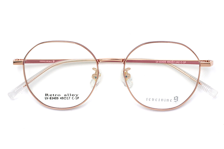 Gafas con montura de metal - Oro rosa 