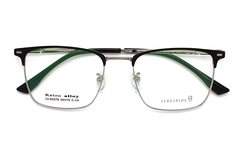 Monturas de lentes &oacute;pticas - Negro y plateado