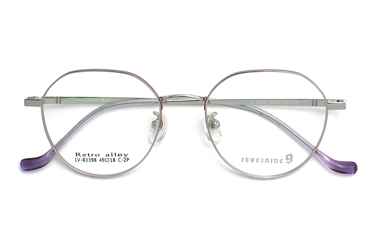 Anteojos circulares - Plateado y morado