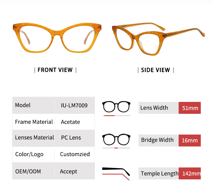 Marco &oacute;ptico - Tama&ntilde;o