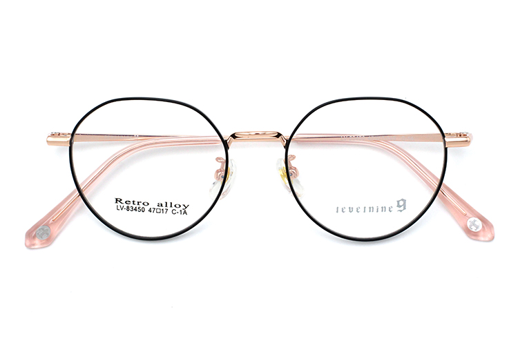 Monturas de gafas cl&aacute;sicas: negro y dorado