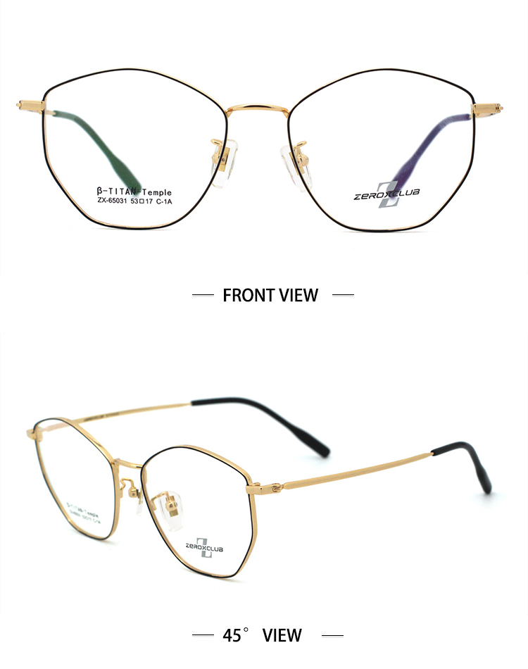 Gafas de titanio_oro Negro