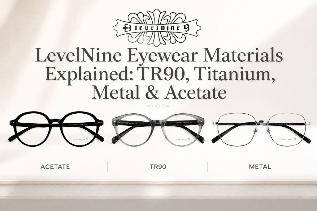 Explicación de los materiales para gafas LevelNine: TR90, titanio, metal y acetato: la guía práctica para compradores de productos ópticos