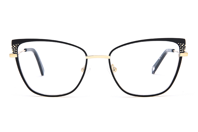 Monturas de gafas de ojo de gato de metal