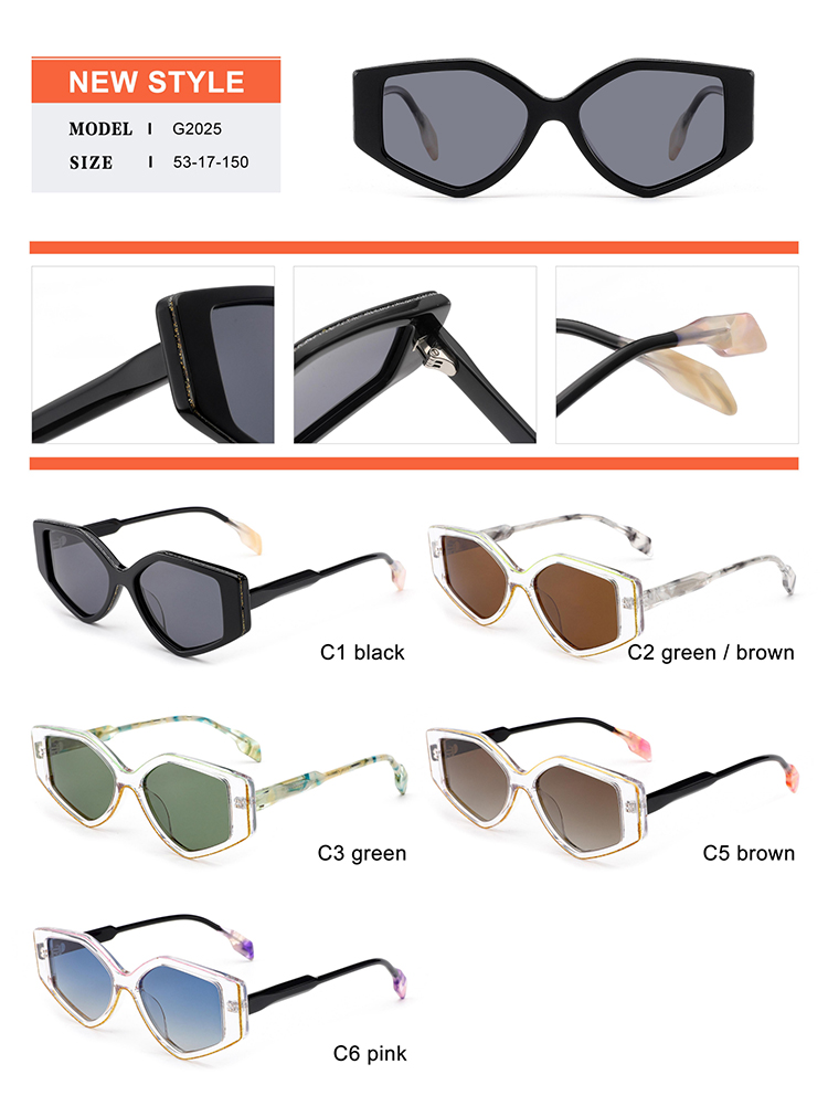 Detalles de gafas de sol de acetato - G2025