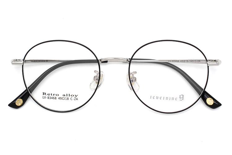 Marco de metal &oacute;ptico - Negro y plateado