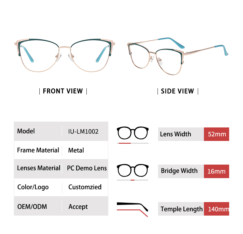 Marco &oacute;ptico de metal_detials