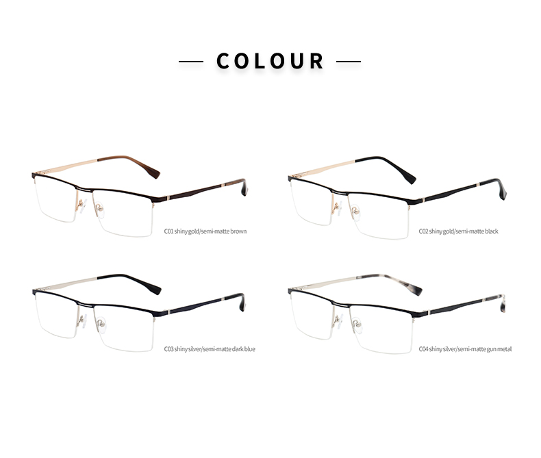 Monturas de gafas de media montura_color