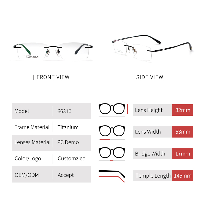 Marcos de gafas sin montura_detials