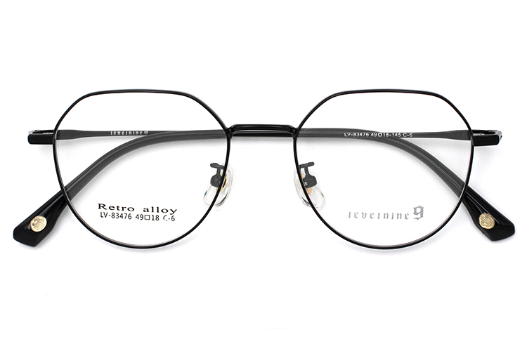 Montura de gafas de metal - Negro