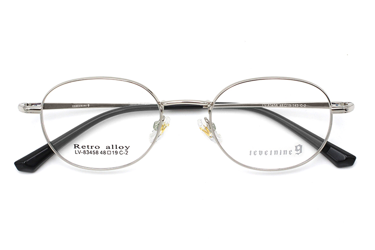 Gafas ovaladas de metal - Plata