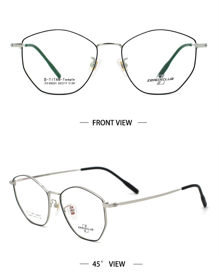 Gafas de titanio_plata negro 