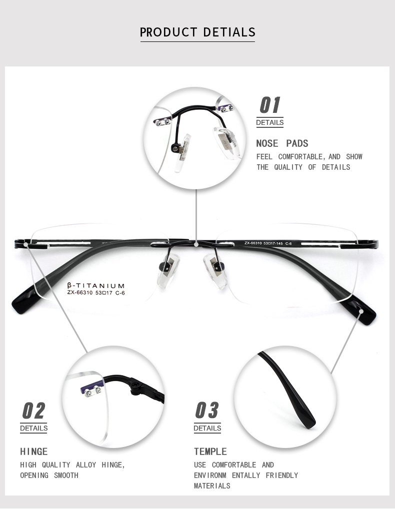 Monturas de gafas sin montura