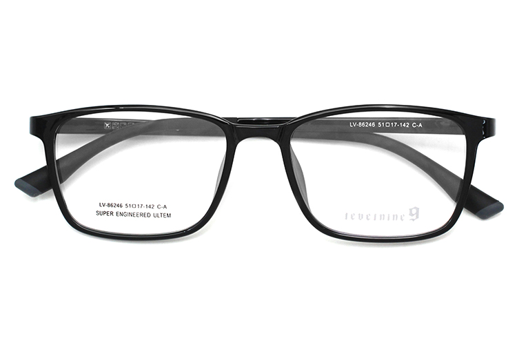 Gafas rectangulares con montura fina - Negro