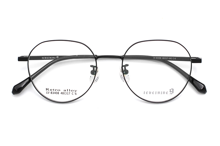 Marcos &oacute;pticos redondos de metal - Blcak