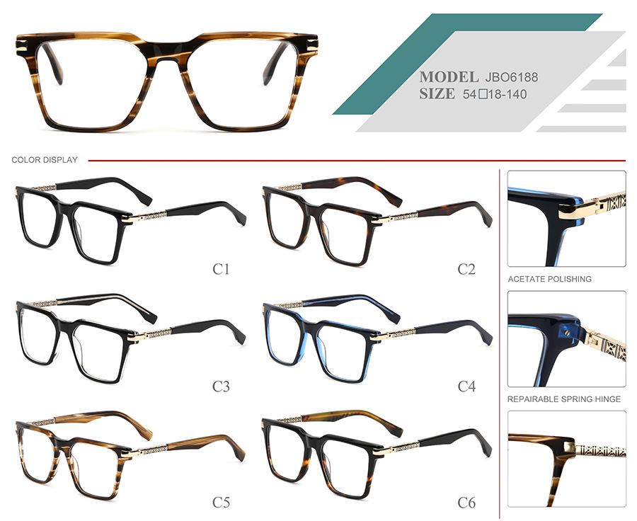 monturas de gafas marr&oacute;n tierra JBO6188 - 38