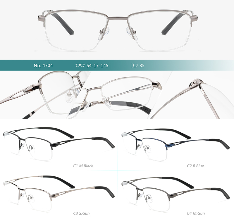 Venta al por mayor Marcos de gafas de metal 4704