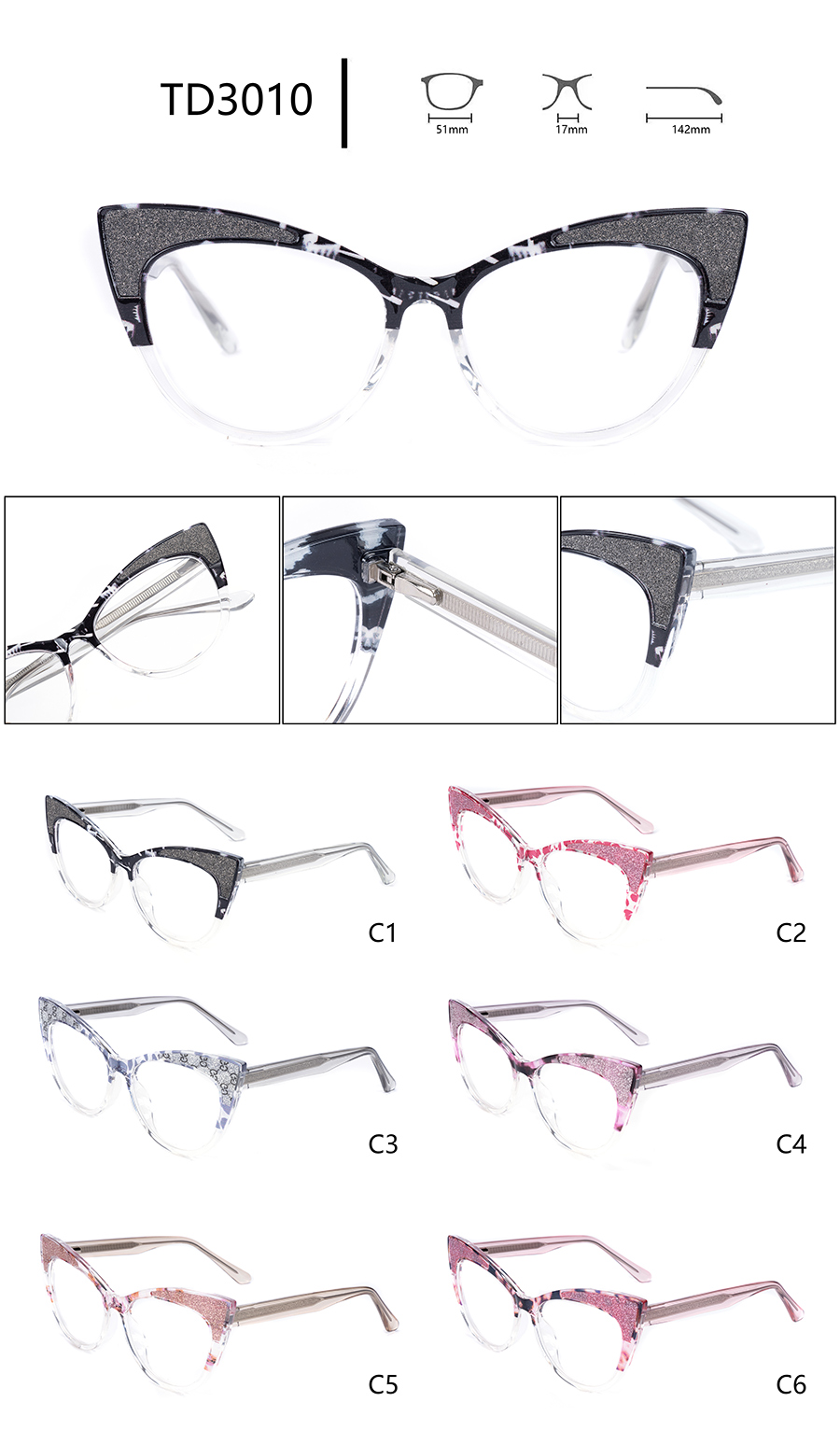 mejores monturas de gafas para mujer TD3010