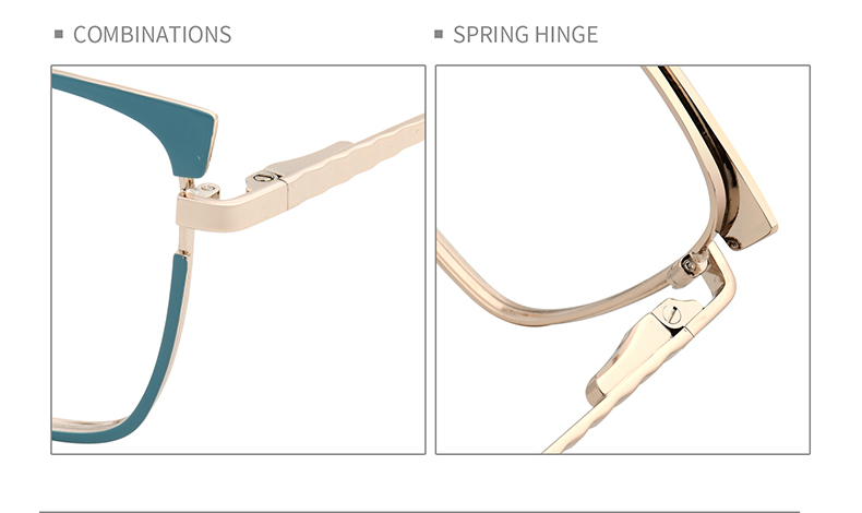 Monturas de gafas de ojo de gato de metal