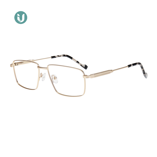 Monturas rectangulares de gafas de metal para gafas LM1012