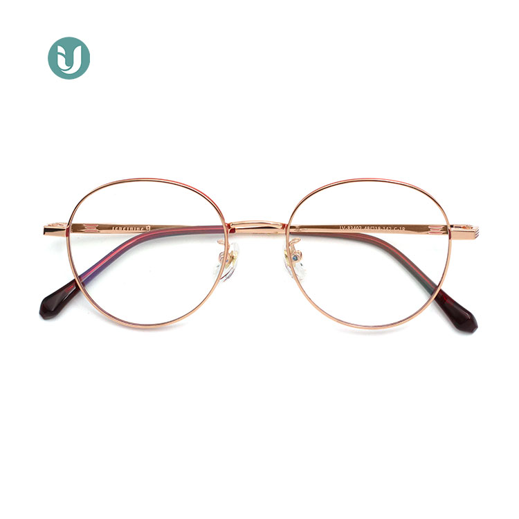 Montura de gafas de metal - Dorado y rojo