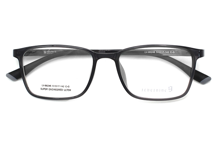 Gafas rectangulares con montura fina - Gris