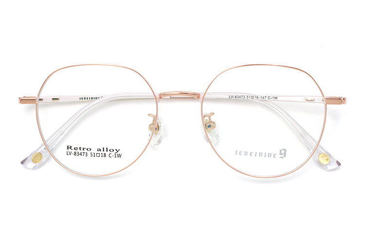 Monturas de gafas de calidad: dorado y blanco