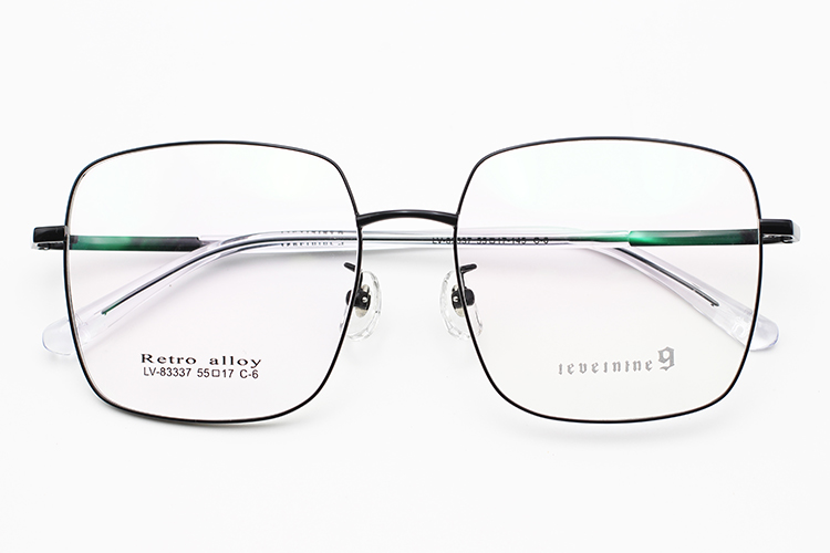 Anteojos masculinos de metal - Negro