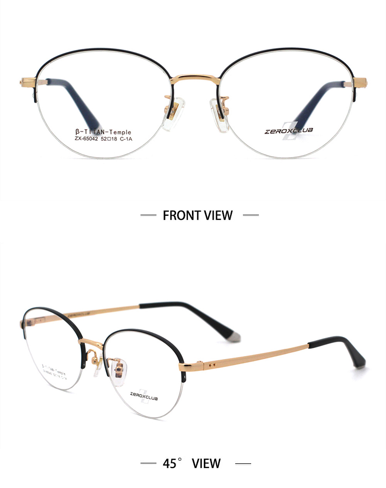 Gafas media montura_oro negro