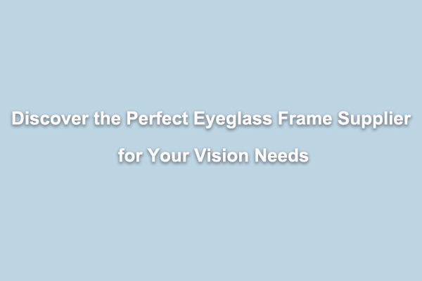 Descubra el proveedor de monturas de gafas perfecto para su visión 