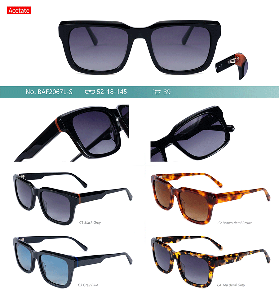 Venta al por mayor Gafas de sol de acetato-BAF2067LS