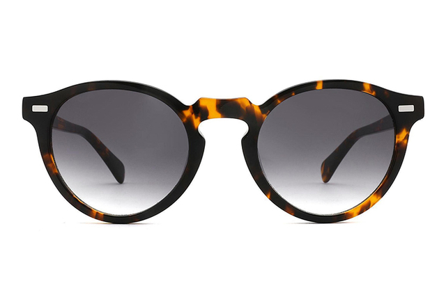 Gafas de sol redondas de metal y acetato